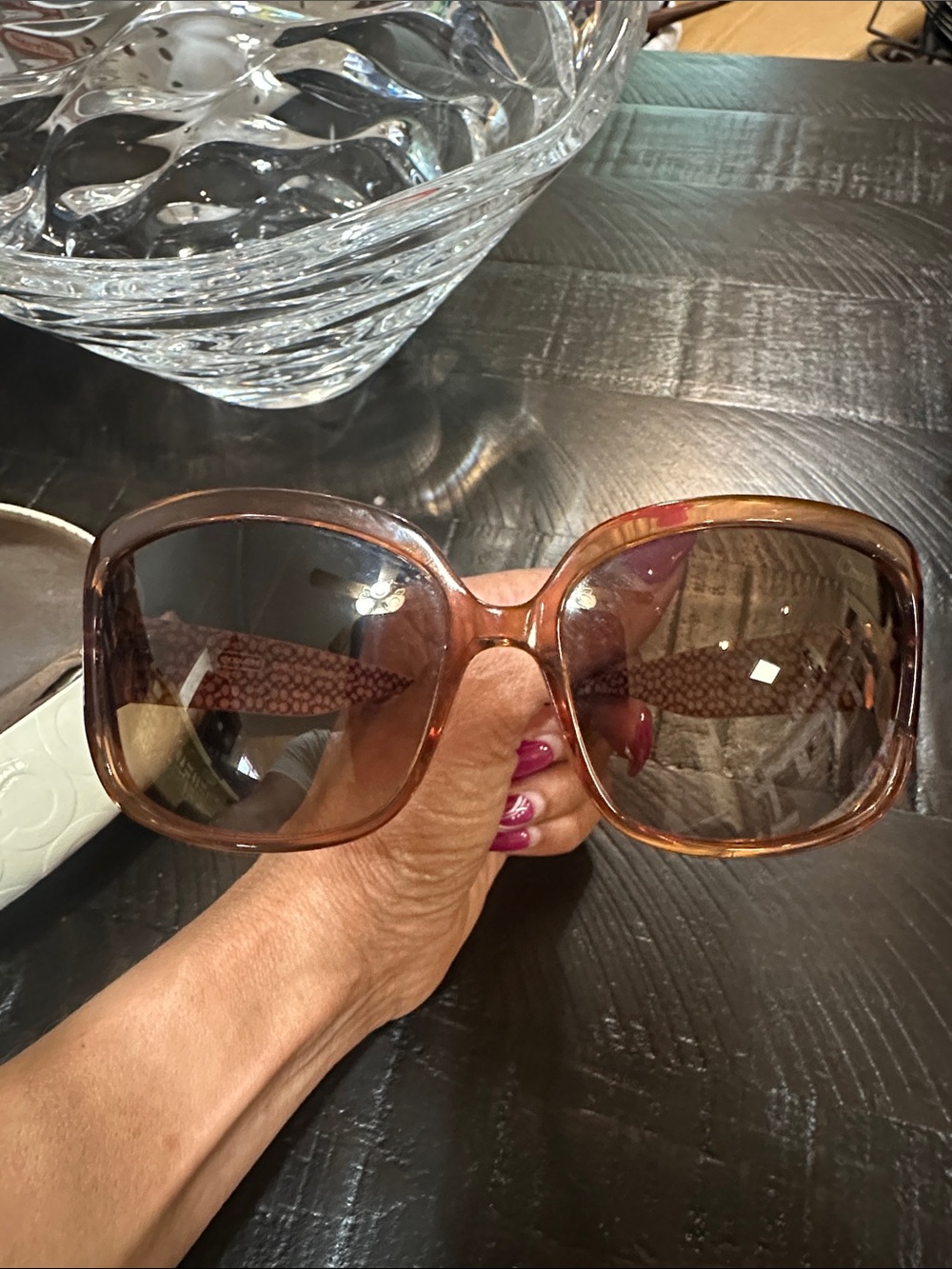Coach Women's Blush Gradient Oversized Sunglasses